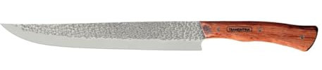 Tramontina - Couteau à viande Nomade 25cm. Inox martelé et bois