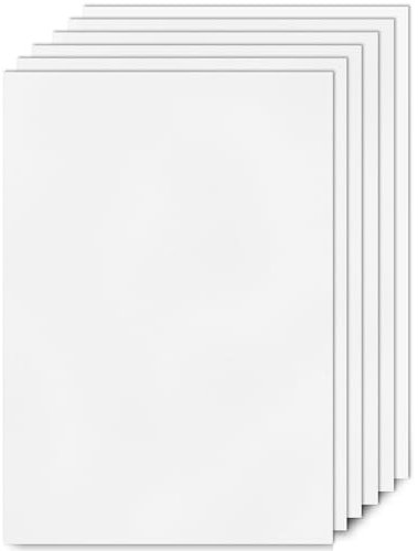 pangdapengpeng 6 Piezas Placas de Poliestireno, 21 x 29,7 cm Poliestireno Extruido, Placas Duras de Plástico Blanco 1mm para Modelado, Bricolaje