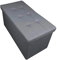 Home Harmony Kensington Folding Storage Ottoman, Storage Chest, Footrest, Bench, padded Seat, Faux Leather (Silver, Large)