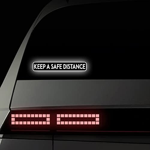 2 Stück neue Fahrer Student Driver Keep Distance, Keep A Safe Distance Sicherheitstipps Autoaufkleber Sicherheitswarnschilder Wiederverwendbare Auto Reflektierende Schilder Stoßstangen-Aufkleber