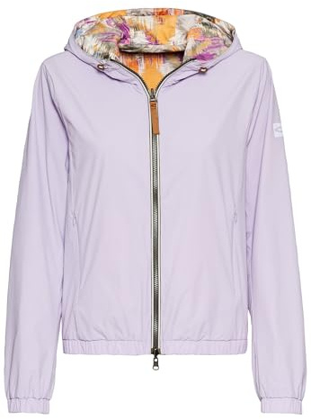 camel active Damen Wendejacke mit Allover-Print und unifarbener Seite