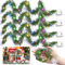 Guirnalda de Luces LED en Miniatura, 4 Unidades - Accesorios de Duendes de Navidad para Casa de Muñecas y Puerta de Gnomos