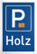 DankeDir! Parkplatz Holz - 30 x 20 cm Schild Kunststoff - Lustiges Hinweisschild für Kaminholz und Brennholz - Geschenkidee für Holzliebhaber - Wetterfeste Deko für Garten und Haus