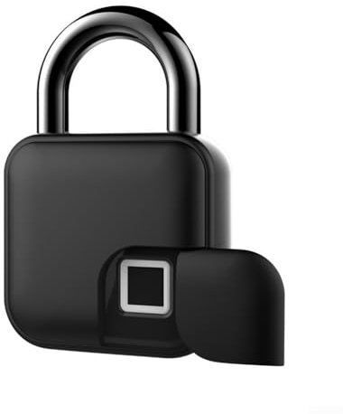 Hasaller Smart Padlock Combination Padlocks Backup Smart Padlock Fingerprint Blue-tooth APP Heavy Duty Waterproof Padlock for Outdoor Gates Warehouses Pool Storage(Fingerprints)