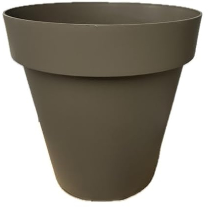 Garden Store Direct Urban Jungle Round Plant Pots - Indoor or Outdoor Use - 5 Sizes, 4 Colours - Made With Recycled Materials (Coffee, 38 cm)