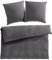 Pure Label Musselin Bettwäsche 200x220 cm mit Kissenbezug 2er Set 80x80 cm aus 100% Baumwolle - Traumhaft weiche, kuschelige Bettwäsche-Sets in anthrazit