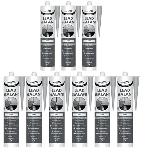 Bond It FLASH-MATE Low Modulus Lead Silicone Sealant – 9x Grey, 285ml | Weatherproof – UV Resistant – Roofing-Grade Neutral Cure Sealant | Silicone Sealant for Lead Flashing – Guttering & Cladding