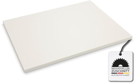 Hausfux Tischplatte nach Maß - 2,5 cm Starke Spanplatte, melaminbeschichtet, mit ABS-Kante - individueller Zuschnitt - Made in Germany (Nordic Weiß, 100 x 60 cm)