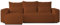 4ALL HOME Ecksofa mit Schlaffunktion Travis 248x148 cm, Couch, Sofa mit Bettkasten, Eckcouch, L-Form, Schlaffsofa, Universal (Boucle Centaur 06 Ziegelrot)