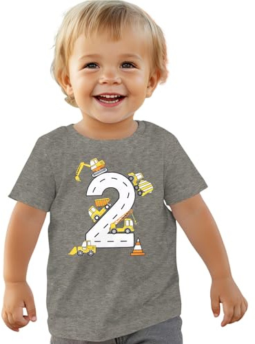 Bagger Kinder 2-5 Jahre Jungen Tshirt Geburtstag Junge Hemden Baby T-Shirt Bruder Bagger T Shirt Jungs Baumwolle Tops Sommer Kurzarm Oberteile Baggerfahrer Geburtstagsshirt