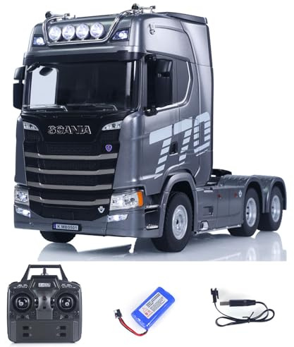 wheelfun HUINA 1/18 SC 770S RC Traktor LKW Kunststoff Modell RTR 7.4 V Batterie Radio 19CH Licht Soundeffekte Fernbedienung LKW Licht- und Soundsystem