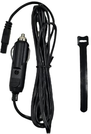 12V DC 2m Car Charger Extension Cable for Cool Box/Mini Fridge, 2 Pin Plug Replacement Power Cord, for Portable Equipment Power Supply Cable (with Storage Buckle)