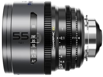 DZOFILM Pavo 2X Anamorphot-Objektiv 55mm T2.1 für PL/EF-Mount (S35) metrisch – Blue Coating (DZO-PA5521PLMB)