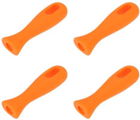 Briny River 4 Pieces of Round File for Chainsaw File Holder Ergonomic Nylon Handle