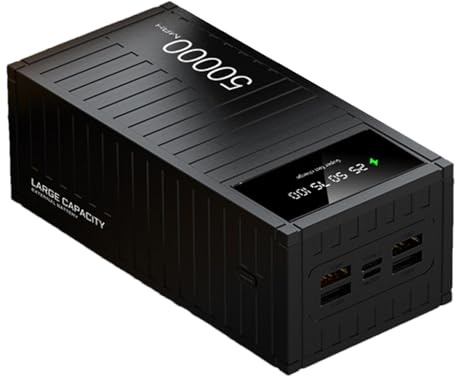 Portable Charger Bank - Portable Power Bank With AC Outlet | 50000mAh Capacity 66W Fast Charging | Multifunctional Energy Banks With LED Display | For Hiking Camping Outdoor Activities Tablet Phone Ba