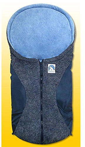 Heitmann Eisbärchen Fußsack Babyschale, Design:marine/hellblau BM