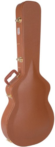 Kinsman CSA535 - Custodia per chitarra, modello vintage, con coperchio arcuato, adatta a chitarra semiacustica, colore marrone