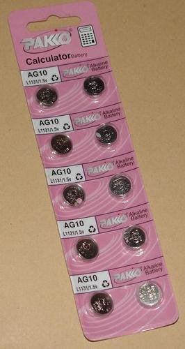 10 x AG10 389 Alkaline Coin Cell Button 1.5v Battery