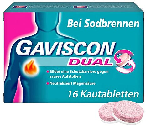 GAVISCON Dual 250mg/106,5mg/187,5mg Kautabletten 16 St
