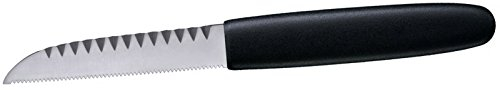 Professionelles Buntschneidemesser/Tomatenmesser mit extra geschärfter und gehärteter Klinge aus Edelstahl 18/0 in Solinger Spitzenqualität/Länge: 18,5 cm | ERK