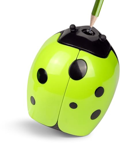 Eagle Cartoon Electric Pencil Sharpener, Battery Operated, Automatic Powered Pencil Sharpener, Perfect for Home, Classroom, School, Ideal for Student.(Ladybug)