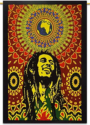 Third Eye Export Dekorative Bob Marley One World Tapisserie Wanddekoration/Ethnische Wandbehang Kunst/Hippie Wandkunst/Boho Poster (Bob Marley)