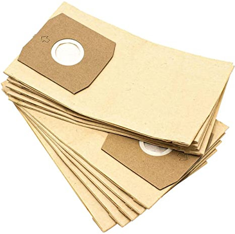 vhbw 10x Staubsaugerbeutel kompatibel mit Daewoo RC-700, RC-7004 B, RC-7005 S, RC-7006B Staubsauger - Papier, 27,5cm x 16cm, Sandfarben