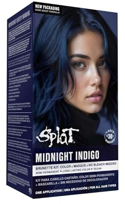 Splat Midnight Indigo Semi Permanent Hair Dye Kit, 1 Application
