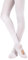 Bezioner Ballett Strumpfhose Cabrio Tanzstrumpfhose mit Fersenloch für Kinder Mädchen und Damen Weiß M(125-140 cm)