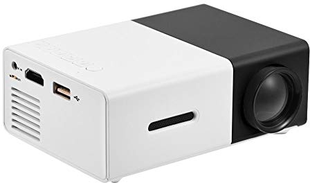 Projecteur LED, 1080P Mini Vidéoprojecteur Portable Supporte USB/TF/AV/HDMI Projecteur Home cinéma 1500lm Speake intégré Compatible avec Stick/Laptop/DVD.(Noir)