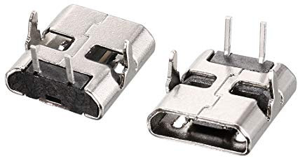 sourcing map 30Pcs Micro USB Connecteur femelle 2 broche DIP remplacement 90 degré