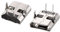 sourcing map 30Pcs Micro USB Connecteur femelle 2 broche DIP remplacement 90 degré