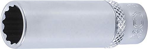 BGS 10711 | Steckschlüssel-Einsatz Zwölfkant, tief | 6,3 mm (1/4) | SW 11 mm | CV-Stahl | Stecknuss | Nuss