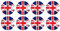 Acclaim Jumbo 6 cm Union Jack Blue Red White Lawn Bowls Identification Stickers Markers 2 Full Sets Of 4 Self Adhesive