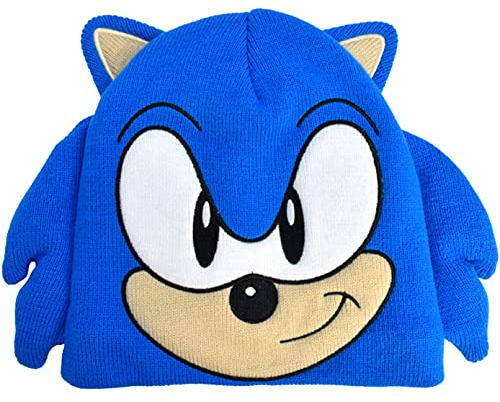 Concept One SEGA Sonic The Hedgehog Beanie für Jungen, mit Sonic, Tails und Knuckles - Blau - Einheitsgröße