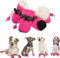 YAODHAOD Pfotenschutz für Hunde,Plüsch Hundestiefel, Bequeme Atmungsaktive, rutschfeste Schuhe, Weiche Sohle mit Reflektierendem Klebeband, Geeignet für kleine Hunde(Größe 3: 4 x 3 cm L*W, Rosa)