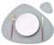 4er Set/6er Set Platzsets und Untersetzer Dreieck Oval Leder Tischset Wassertropfen Abwischbar Tischmatte Wasserdicht ölbeständig Rutschfestes Hitzebeständiges Platzsets (Grau,6er)