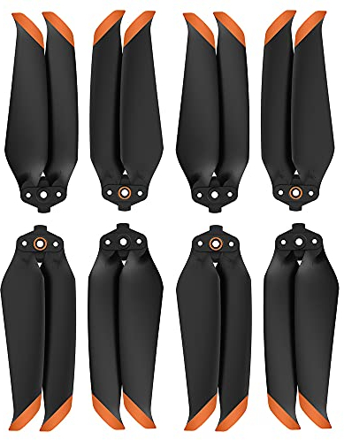 Linghuang 8Pcs 7238F Mavic Air 2/Mavic Air 2S Propeller mit Push-Typ-Schnellverschluss-Design, Propeller Zubehör für DJI Mavic Air 2 / Mavic Air 2S Drohne, Geräuscharmes