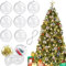 AFASOES 30 Stücke Weihnachtskugeln Acrylkugeln Plastik Kugeln 6cm Transparent Weihnachtsbaum Kugeln Dekokugel Kunststoffkugeln zum Befüllen Transparent Christmas Balls für Weihnachten Party