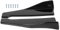 Bas de caisse de jupe latérale, installation simple Haute résistance longue durée de vie Abs 2pcs Splitters universels Lip Winglet Wing Style en fibre de carbone 18,9in Kit de carrosserie