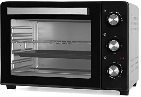 Horno de 30 litros. Potencia: 1.500 W. Selector de temperatura de 100-230°C. Temporizador hasta 60 minutos.