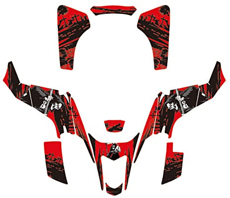 LTZ400 Graphics 3M Custom Fit For Suzuki LTZ400 ATV Graphics Decal Sticker Kits For Suzuki LTZ400 LTZ 400 2003 2004 2005 2006 2007 2008 (Rot)