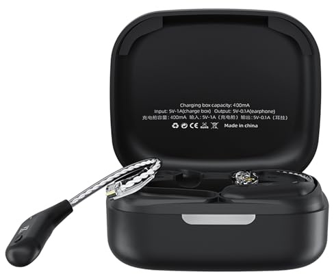 CCA KZ AZ09 Módulo Bluetooth 5.2 IEM Adaptador Bluetooth inalámbrico impermeable gancho para la oreja Cable Bluetooth de larga duración para KZ ZS10 PRO/ZS10 PRO X/ZSN Pro X/ZSN PRO/AS16 PRO/Zax,