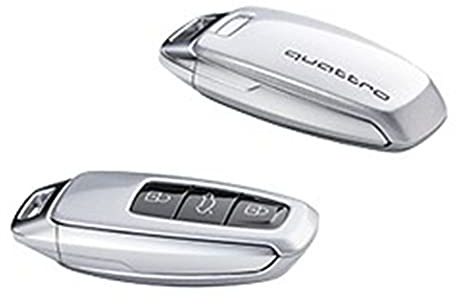 Audi 4N0071208BZ7G Schlüsselblende Cover, mit Quattro Logo, nur für Schlüssel 8Y0959754 4N0959754 (florettsilber)