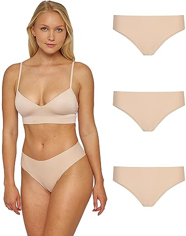 Snocks Mikrofaser Hipster Damen Nude XL/42 - Seamless Frauen Unterwäsche Dessous bequem stilvoll Mikrofaser Panty Damen Unterwäsche Frauen Unterhosen Black Large