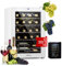 KLARSTEIN Cantinetta Vino Design, Cantinetta Vino Refrigerata a Zona Singola per Vino Rosso, Bianco e Birra, Controlli Touch, Frigo Vino Cantinetta per Esterno/Interno, 5-18°C, 53L, 20 Bottiglie