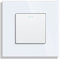 JIMEIDA Interruttore per luce a levetta, 1 vano, 1 via, in vetro, bianco, da incasso, interruttore da parete, interruttore a levetta in cristallo, 10 amp,250 V