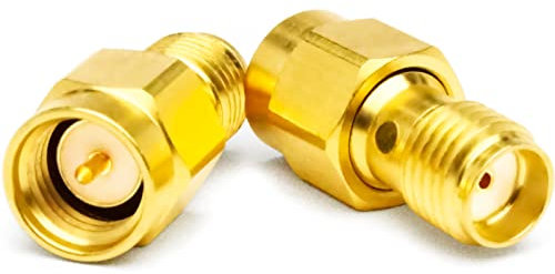 TOJOIN 2 Stück SMA JK RF Koaxial-Adapter-Stecker auf Buchse für RF-Kabel, Koppler für Antenne, Schinkenradio, WLAN