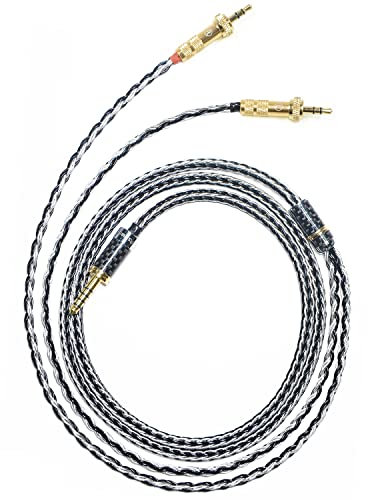 GUCraftsman 16 Strands 7N Single Crystal Copper/Silver Mixed Braid 2.5mm/3.5mm/4.4mm/6.35mm/4Pin XLR Headphone Replacement Cable for Sony MDR-Z7 MDR-Z7M2 MDR-Z1R (2.5mm Plug)