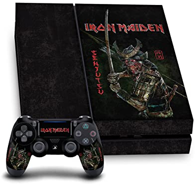 Head Case Designs Officially Licensed Iron Maiden Senjutsu Album Cover Graphic Art Vinyl Sticker Gaming Skin Decal Compatible With Sony PlayStation 4 PS4 Console and DualShock 4 Controller Bundle